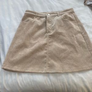 Toby Heart Ginger Light Brown Mini Skirt